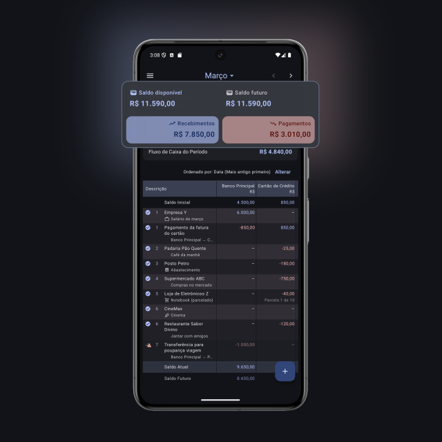 Tela Principal myPocket